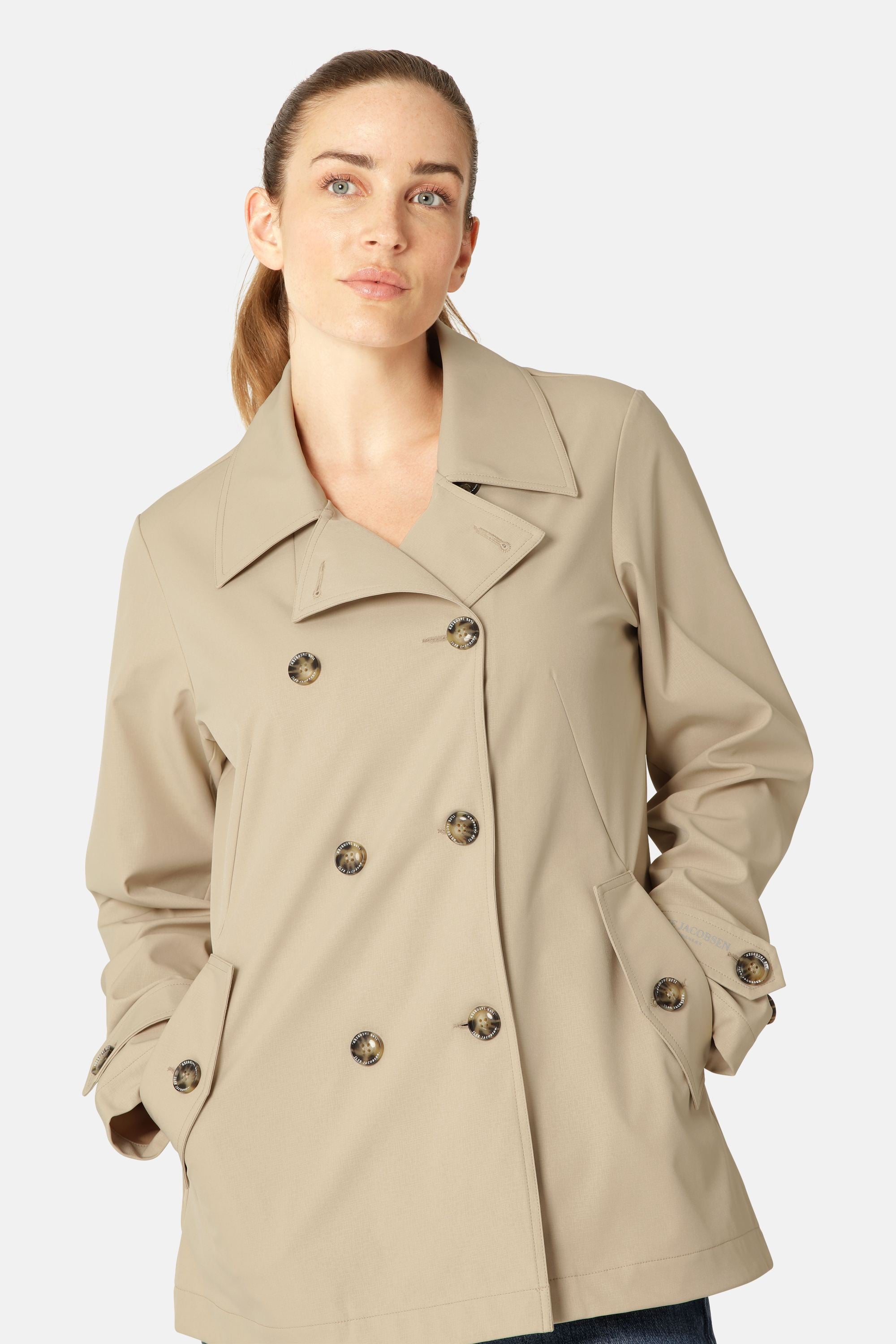 Regn Peacoat - White Pepper